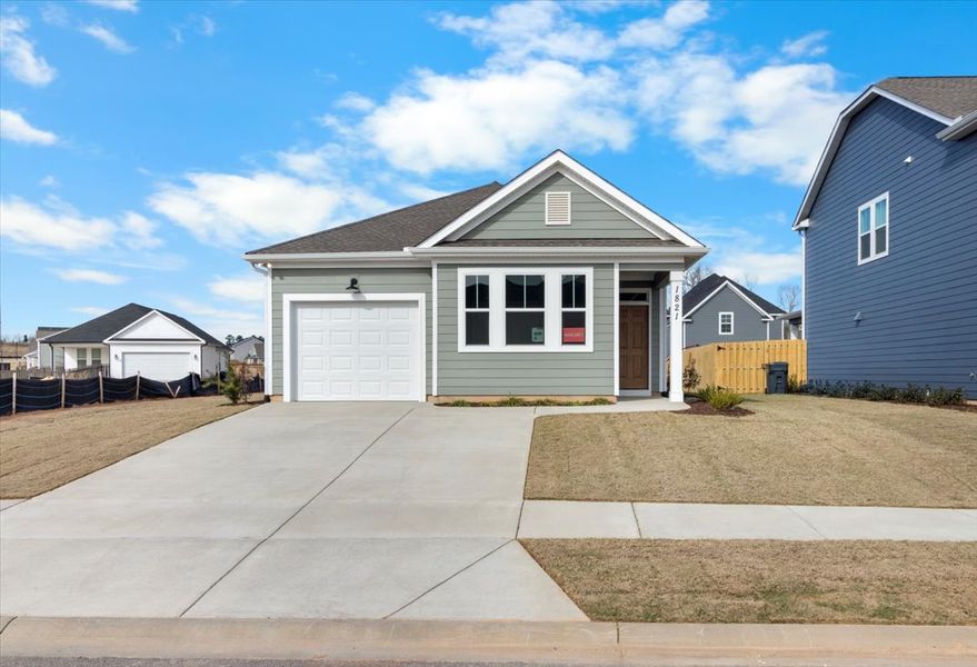 Front exterior of a new home in Tillery Park, Grovetown, GA, highlighting curb appeal (Image 2). Front exterior of a new home in Tillery Park, Grovetown, GA, highlighting curb appeal (Image 2).