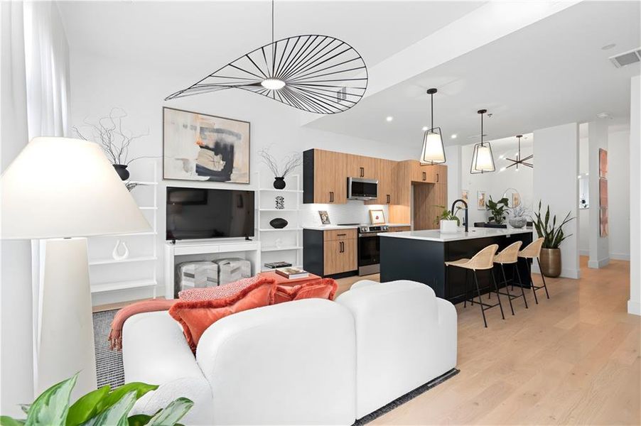 Furnished interior view inside a new home in , Atlanta (Image 21).