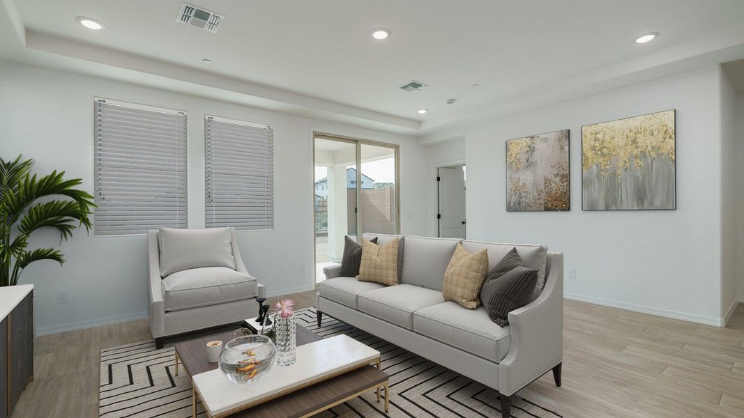 Representative furnished interior of a home built from the Saguaro by William Ryan Homes in The Ridge at Sienna Hills, Buckeye (Image 11). Representative furnished interior of a home built from the Saguaro by William Ryan Homes in The Ridge at Sienna Hills, Buckeye (Image 11).