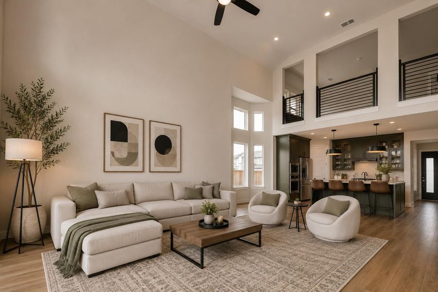 Furnished interior view inside a new home in , Richmond (Image 7).