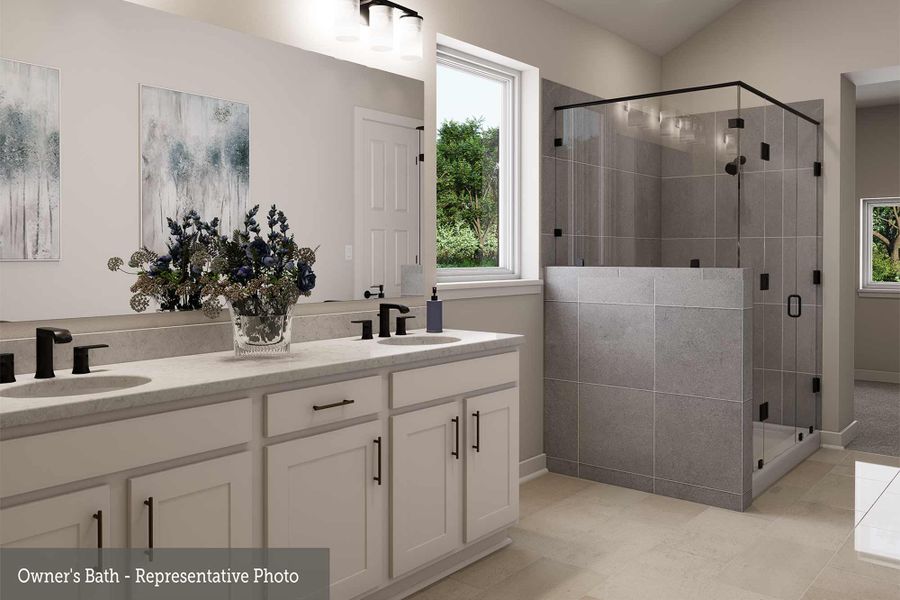 Representative furnished interior of a home built from the The Caleb by David Weekley Homes in Edgewater Classic Series, Royse City (Image 6).