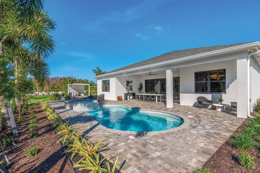 Representative exterior details of a home built from the Barbados by GL Homes in Valencia Harbor (55+), Fort Myers (Image 4).