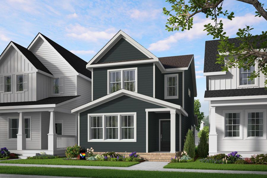 Representative exterior photo of a completed home built from the Hero by Garman Homes in Allen Park, Raleigh, NC (Image 16). Representative exterior photo of a completed home built from the Hero by Garman Homes in Allen Park, Raleigh, NC (Image 16).