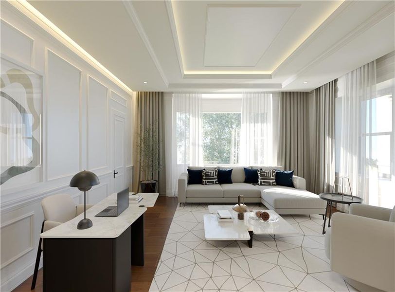 Furnished interior view inside a new home in , Atlanta (Image 3).