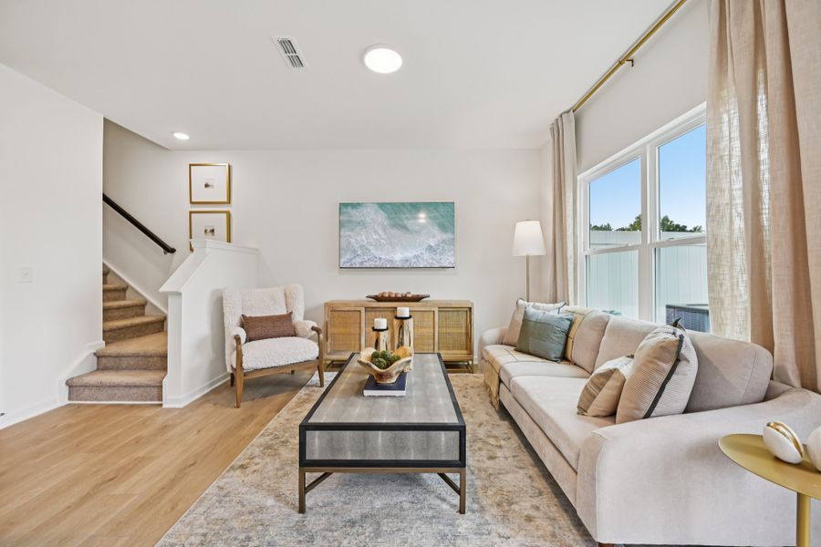 Representative furnished interior of a home built from the Camellia by Ashton Woods in Towns at Crescent Mills, Wilson's Mills (Image 6).