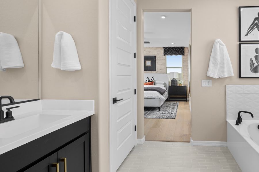 Representative furnished interior of a home built from the Pinehurst by Beazer Homes in Marbella at Windrose, Waddell (Image 13).