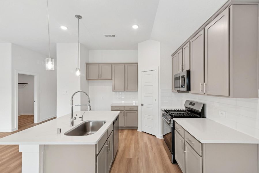Furnished interior view inside a new home in Pinewood at Grand Texas, New Caney (Image 4).