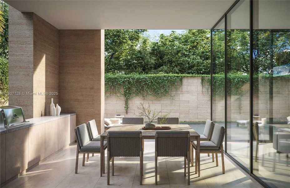 Furnished interior view inside a new home in , Miami (Image 6).