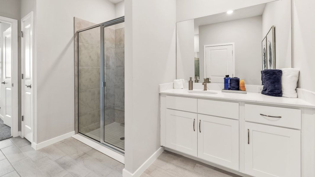 Representative furnished interior of a home built from the Lantana by D.R. Horton in Bentley Crossing, Fort Myers (Image 18).