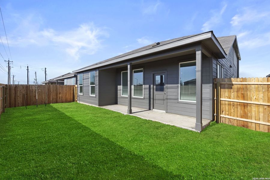 Exterior details and patio area of a home in Voss Farms, New Braunfels (Image 2). Exterior details and patio area of a home in Voss Farms, New Braunfels (Image 2).