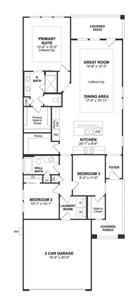 2D floor plan layout for the Spring Lake by K. Hovnanian® Homes in Heath Golf & Yacht Villas, Heath, TX (Image 3). 2D floor plan layout for the Spring Lake by K. Hovnanian® Homes in Heath Golf & Yacht Villas, Heath, TX (Image 3).