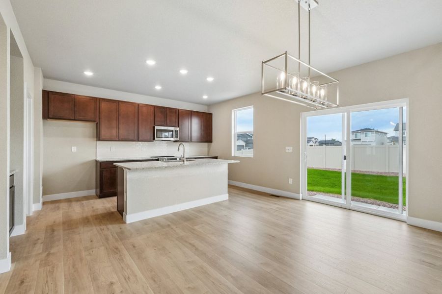 Furnished interior view inside a new home in The Trails at Aspen Ridge, Colorado Springs (Image 5).