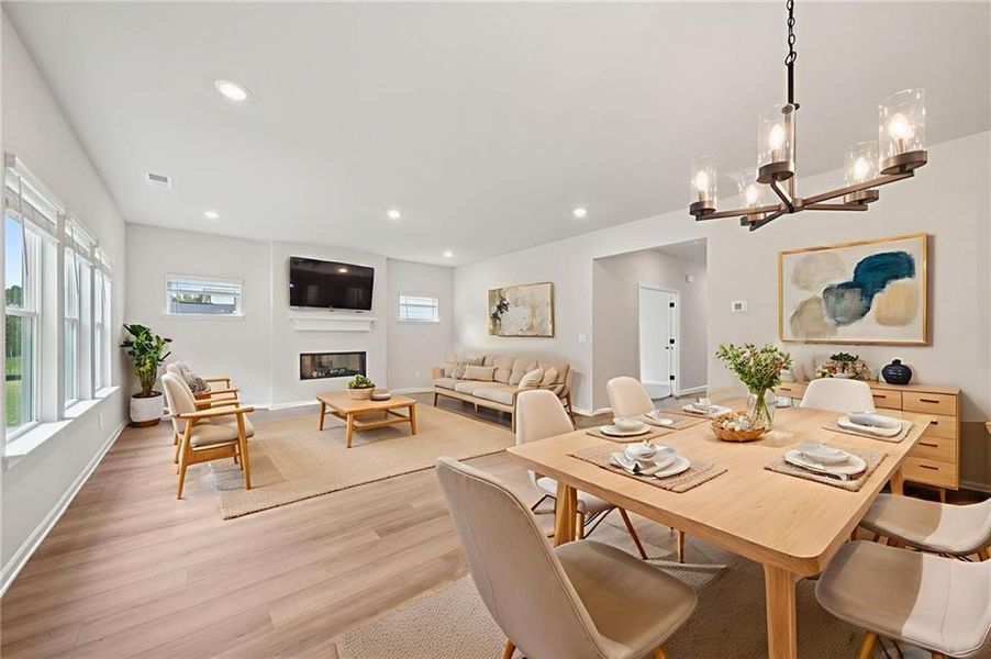 Furnished interior view inside a new home in Vines at Mill Creek - Estate Series, Braselton (Image 18).