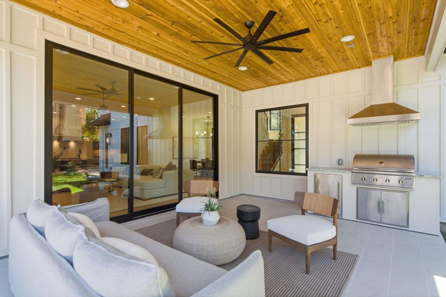 Exterior details and patio area of a home in , Austin (Image 27).