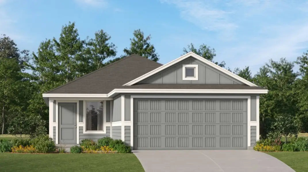 Front exterior of a new home in Eagles Crossing, Fort Worth, TX, highlighting curb appeal (Image 1). Front exterior of a new home in Eagles Crossing, Fort Worth, TX, highlighting curb appeal (Image 1).