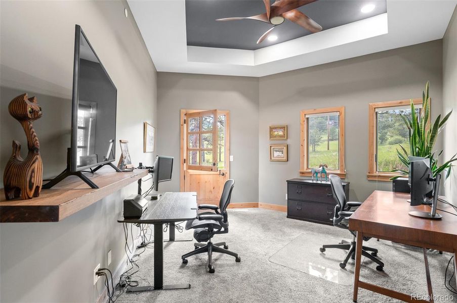 Main level Office. Note the dutch door with access to the west side of the home