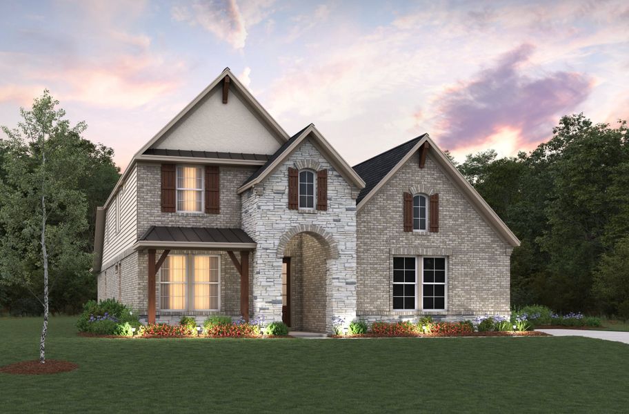 Representative exterior photo of a completed home built from the Sedona by Beazer Homes in Timber Hollow, Magnolia, TX (Image 5). Representative exterior photo of a completed home built from the Sedona by Beazer Homes in Timber Hollow, Magnolia, TX (Image 5).