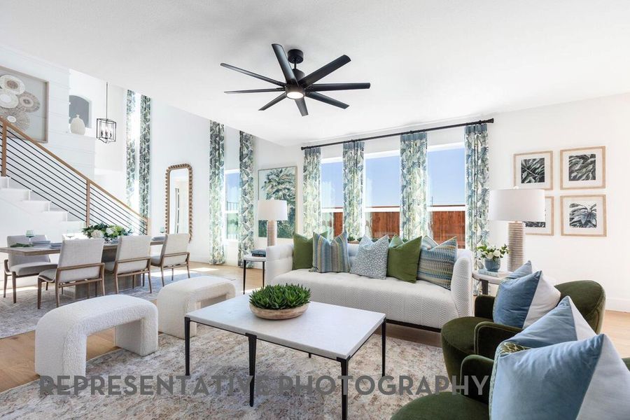 Furnished interior view inside a new home in Pomona, Manvel (Image 19).