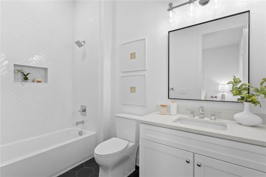 Furnished interior view inside a new home in , St. Petersburg (Image 44).