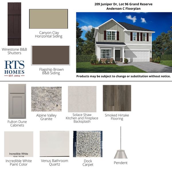 2D floor plan layout of this home in Grand Reserve, Hinesville, GA (Image 4).