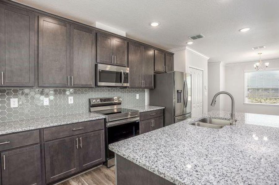 Model home - actual features may vary.