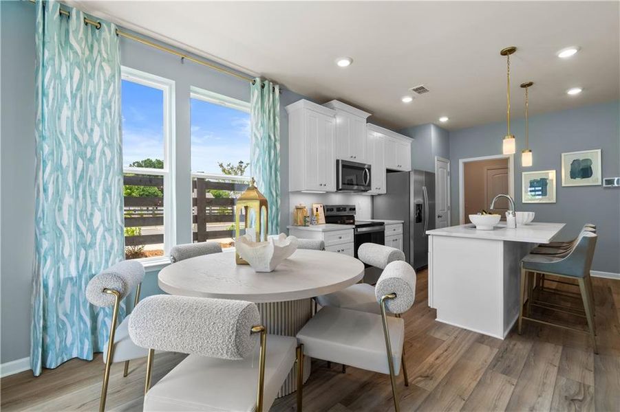 Furnished interior view inside a new home in Langley Overlook, Loganville (Image 7). Furnished interior view inside a new home in Langley Overlook, Loganville (Image 7).