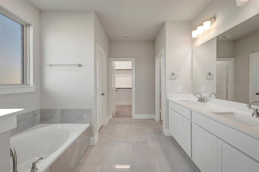 Furnished interior view inside a new home in Lily Creek at Sutton Fields, Aubrey (Image 5).