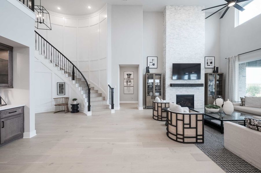 Representative furnished interior of a home built from the Milan by Tri Pointe Homes in Dunham Pointe, Cypress (Image 61).