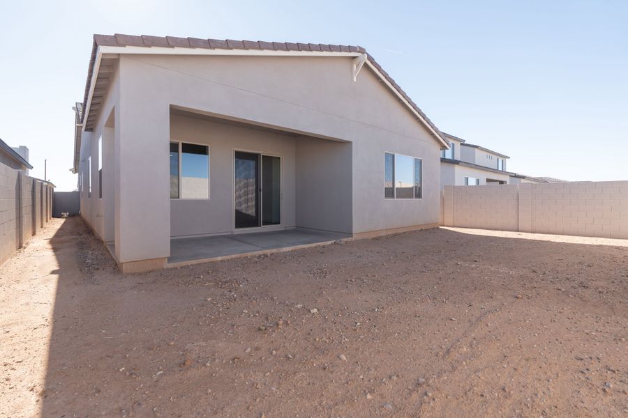 Exterior details and patio area of a home in Soleo, San Tan Valley (Image 3).