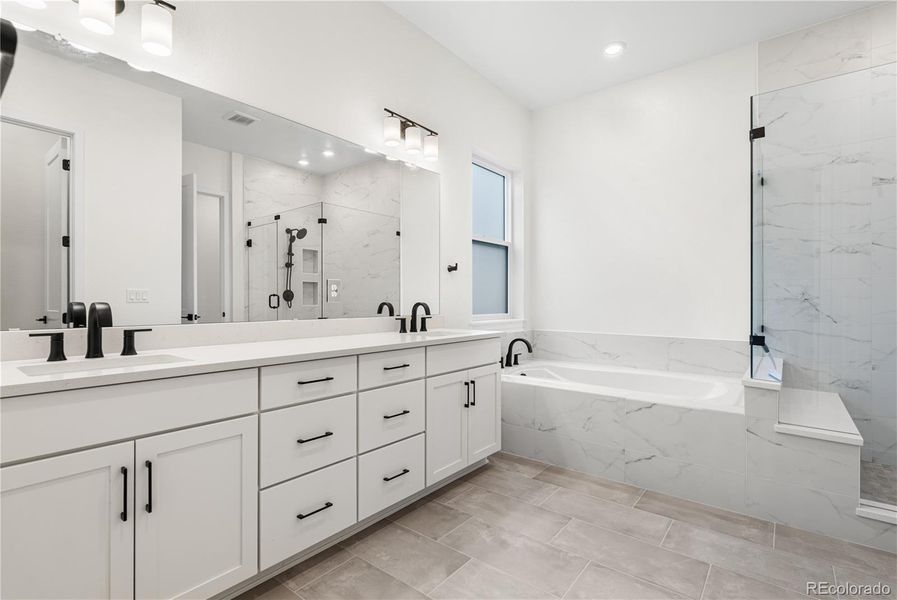 Furnished interior view inside a new home in Reflection at Solstice, Littleton (Image 15).