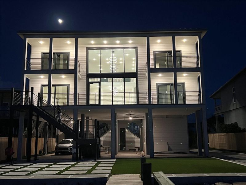 Front exterior of a new home in , Galveston, TX, highlighting curb appeal (Image 23). Front exterior of a new home in , Galveston, TX, highlighting curb appeal (Image 23).