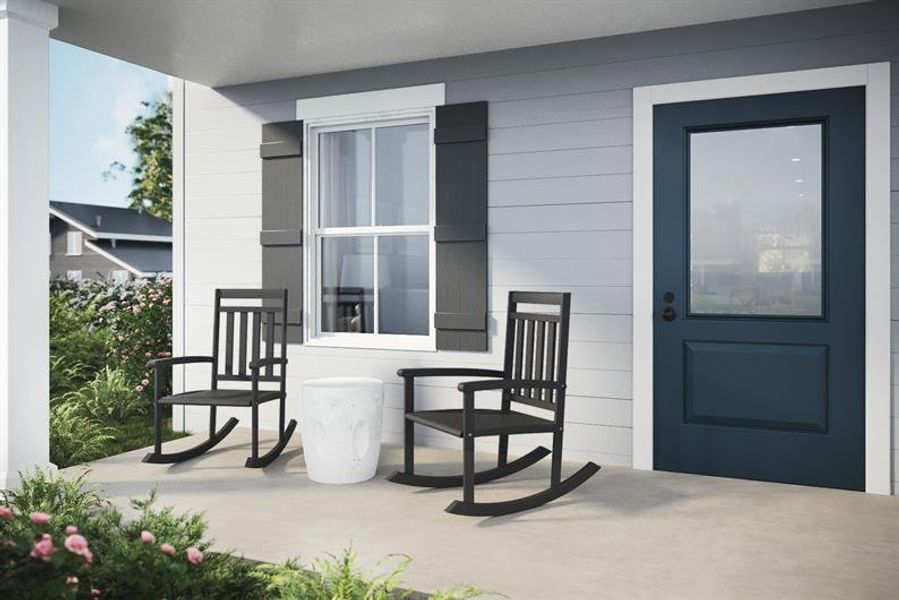 Representative exterior details of a home built from the Parker by Ryan Homes in Royal Oaks Single-Family Homes, Hardeeville (Image 2).