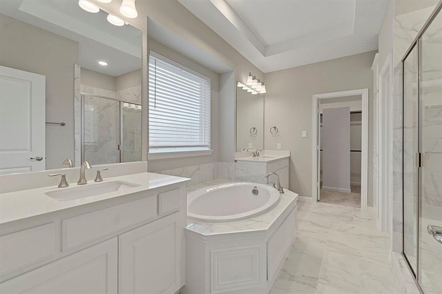 Furnished interior view inside a new home in East Village - Classic Series, Frisco (Image 4). Furnished interior view inside a new home in East Village - Classic Series, Frisco (Image 4).