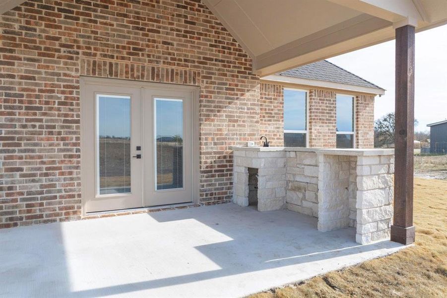 View of patio / terrace featuring french doors