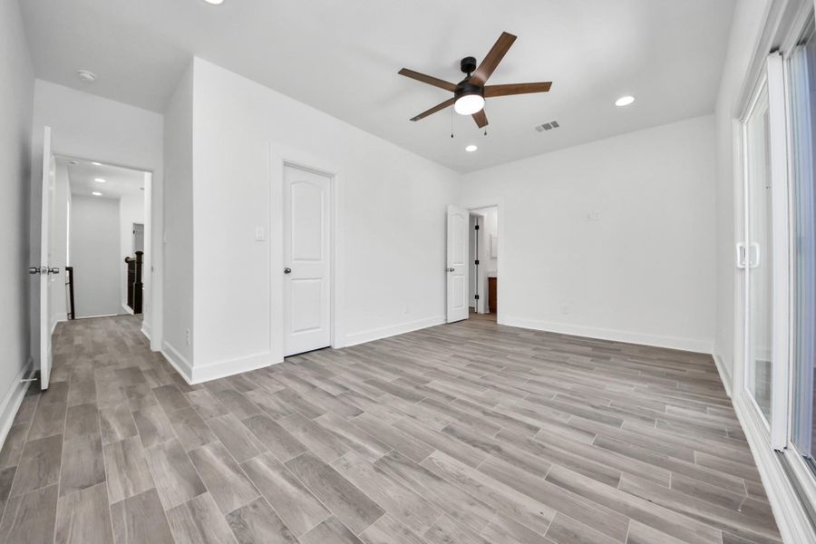 Bedroom 3, with outdoor patio