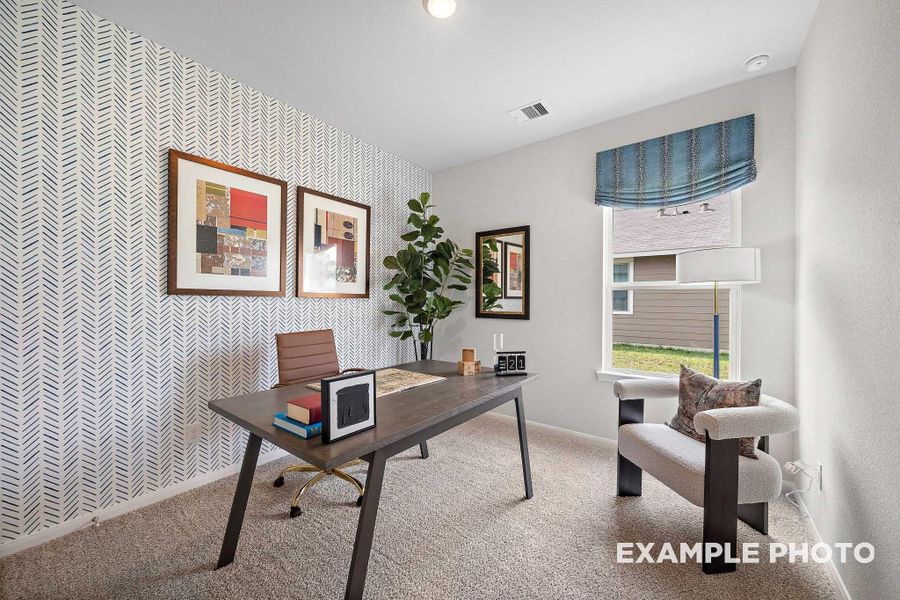 Furnished interior view inside a new home in Caney Creek Place, Conroe (Image 4).