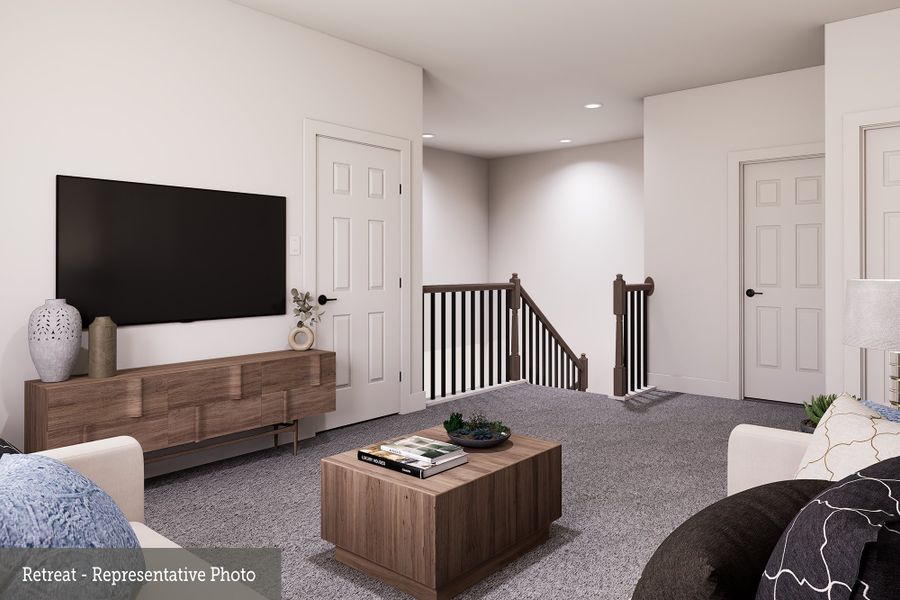 Representative furnished interior of a home built from the The Nacogdoches by David Weekley Homes in Prairieland Village 60' Homesites, Cypress (Image 5).