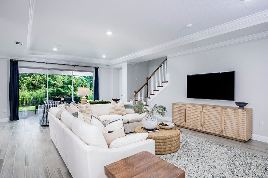 Representative furnished interior of a home built from the Torres by Taylor Morrison in Headwaters at Lofton Creek, Yulee (Image 16).