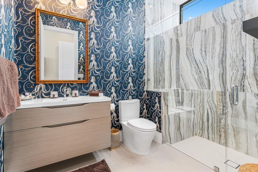 Furnished interior view inside a new home in , Delray Beach (Image 18). Furnished interior view inside a new home in , Delray Beach (Image 18).