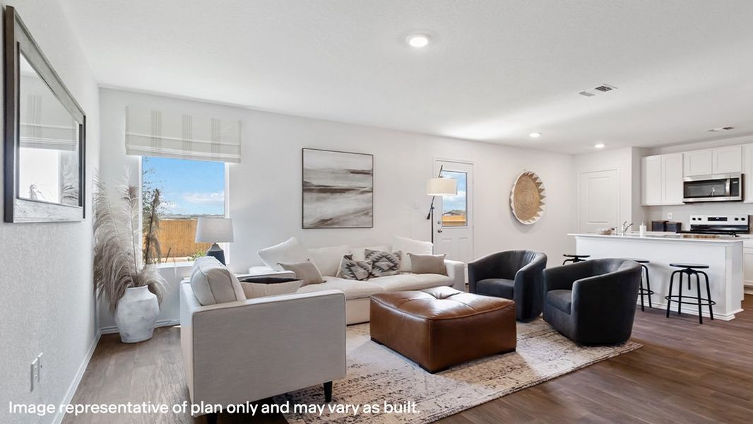 Furnished interior view inside a new home in Hickory Ridge, Elmendorf (Image 4). Furnished interior view inside a new home in Hickory Ridge, Elmendorf (Image 4).