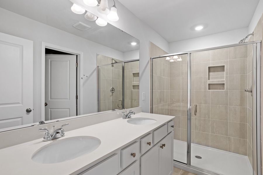 Furnished interior view inside a new home in Renaissance at White Oak, Garner (Image 14). Furnished interior view inside a new home in Renaissance at White Oak, Garner (Image 14).