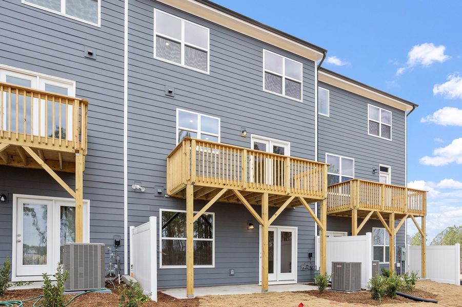 Exterior details and patio area of a home in Sweetbrier, Durham (Image 24).