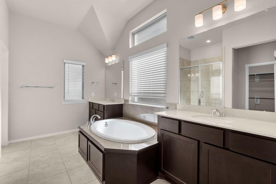 Furnished interior view inside a new home in The Trails 50', New Caney (Image 12).