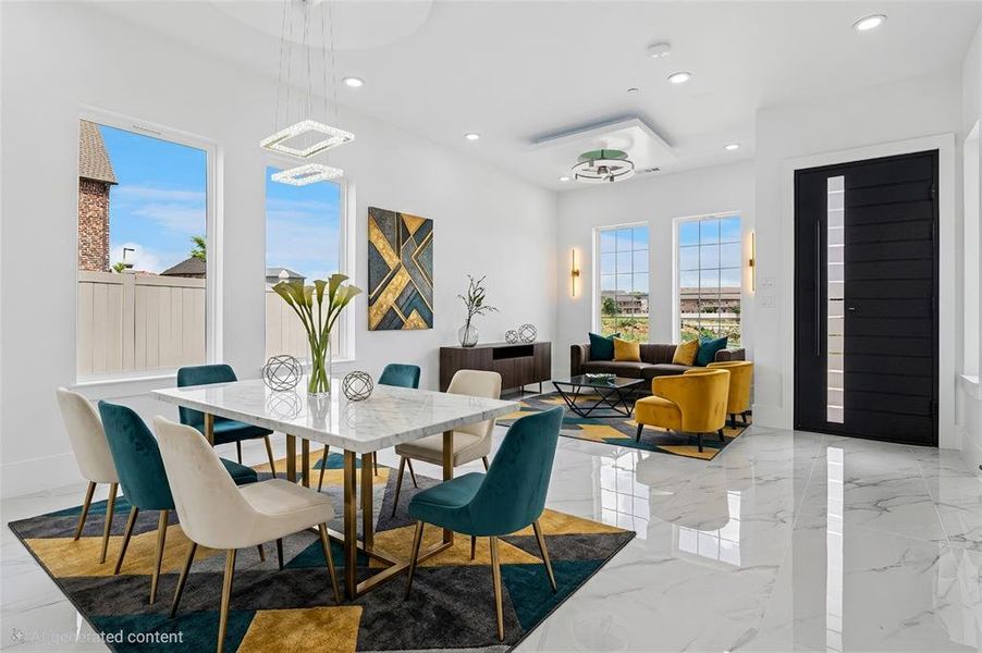 Furnished interior view inside a new home in , Irving (Image 15).