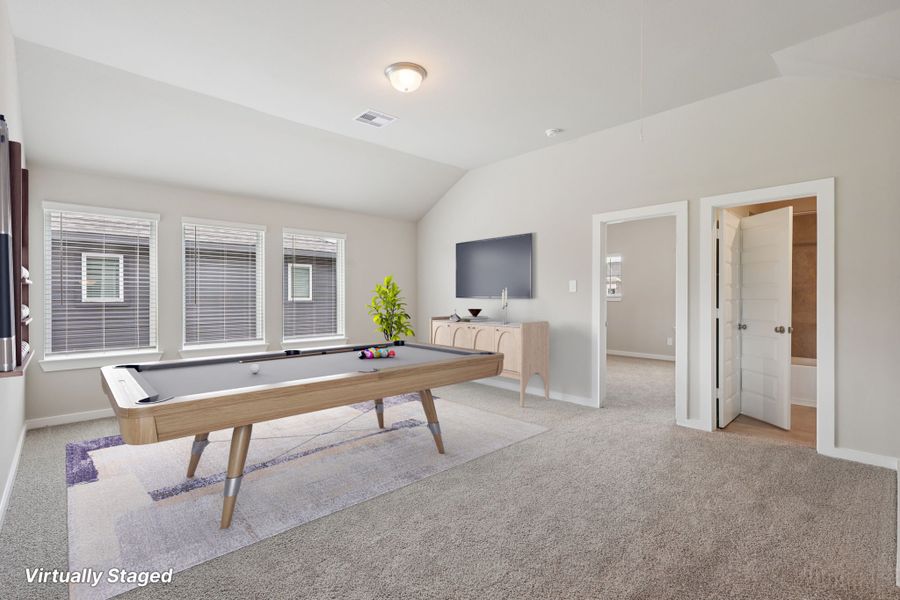 Furnished interior view inside a new home in Riviera Pines - Classic Series, Huffman (Image 7). Furnished interior view inside a new home in Riviera Pines - Classic Series, Huffman (Image 7).