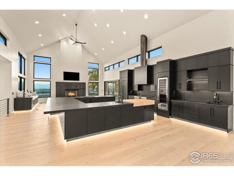 MASSIVE kitchen island, custom buthcer block