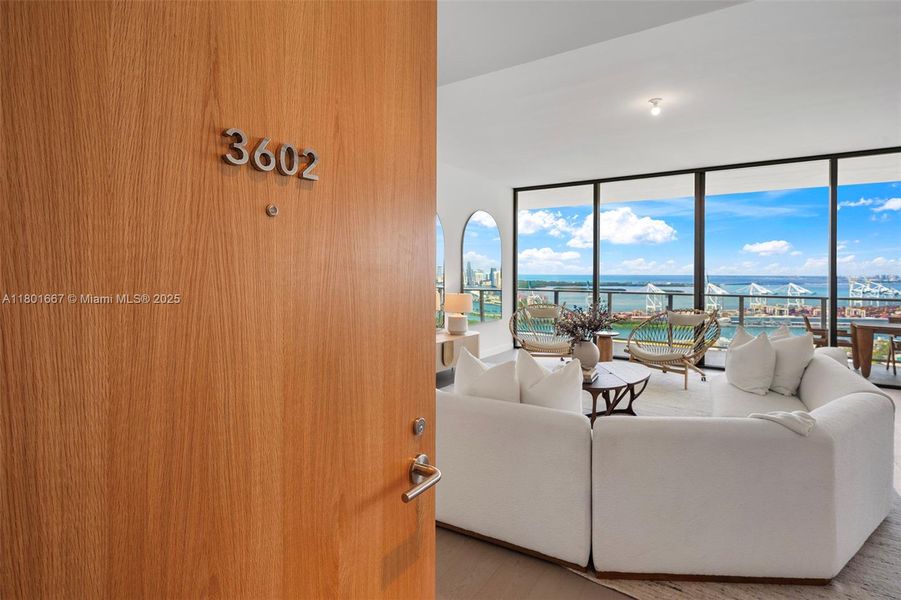 Furnished interior view inside a new home in , Miami Beach (Image 14). Furnished interior view inside a new home in , Miami Beach (Image 14).