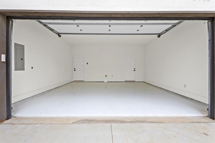 Garage with electric panel