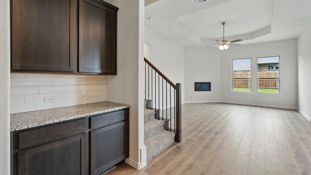 Furnished interior view inside a new home in Lakewood Trails, Forney (Image 10). Furnished interior view inside a new home in Lakewood Trails, Forney (Image 10).