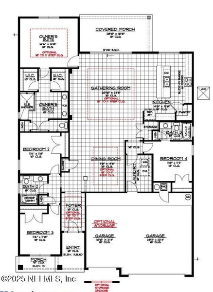 2D floor plan layout of this home in Sandy Ridge, Yulee, FL (Image 2). 2D floor plan layout of this home in Sandy Ridge, Yulee, FL (Image 2).